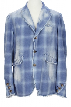 Marc Point Blue Check Washed Check Jacket