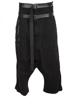 Pal Offner Black Big Double Belted Trousers