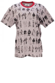 Vivienne Westwood Evolution of Man Pattern Short Sleeved T Shirt