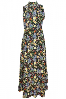 Vivienne Westwood Folk Flower Print Sleeveless CJ Midi Dress