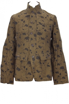 Aleksandr Manamis Gold/Brown Black Cut-away style Jacquard Jacket