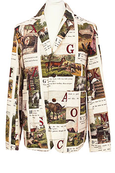 Aleksandr Manamis L'Alphabet Print 2 button Jacket