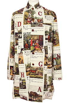 Aleksandr Manamis L'Alphabet Print 5 button Coat