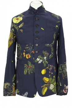 Aleksandr Manamis Natura Bleu (floral print) 8 Button Jacket
