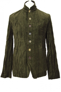 Aleksandr Manamis Dark Green with burgundy stripe Heavy crushed velvet Jacket