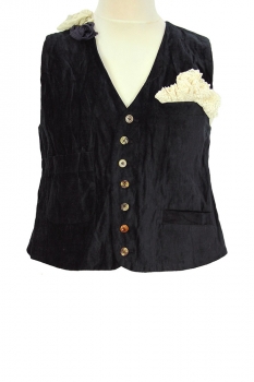 Aleksandr Manamis Black Waistcoat