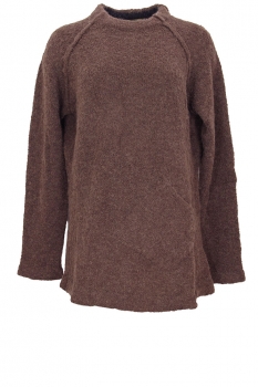 Aleksandr Manamis Light Brown High Collar Shelley Knitted Sweater