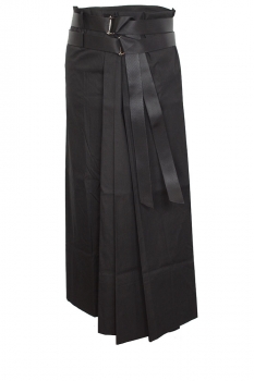 David's Road Black Unisex Maxi Skirt/Kilt