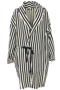 Davids Road Black & White Stripe DB, tie Coat
