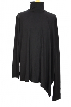 Davids Road Black Turtle neck asymmetric dress