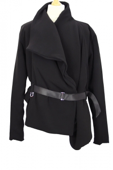 Davids Road Black Padded Pull across belted Jacket