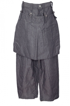 Klasica Denim Wide Legged Jeans with skirt