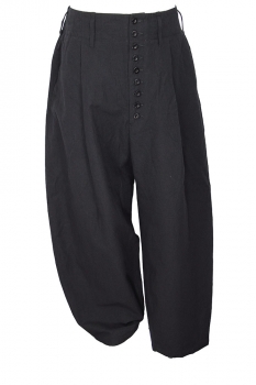 Klasica Coal Black 'Victor' 9 button fly Trousers