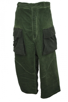Marc Point Green Textured, baggy Trousers