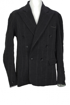 Marc Point Black Pinstripe Double Breasted Jacket