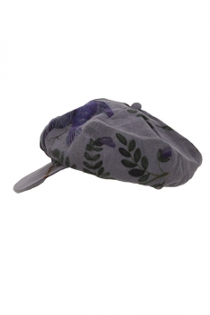 Marc Point Blue Grey flora and fauna print 6 Panel Peaky Hat