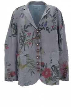 Marc Point Blue Grey flora and fauna print 7 Button print Jacket