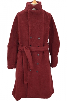 Marc Point Burgundy Thick Teddy Bear Coat