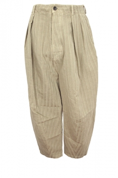 Marc Point Washed light Khaki Double pleat washed Trousers