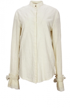 Marc Point Cream Jacquard Shirt with Elaborate cuffs
