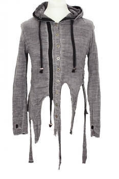 Mark Baigent Grey Hooded Orin Top