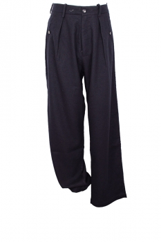 Masnada Men Black 'Over Gia' pleated Trousers