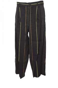 Nostrasantissima Black with pinstripe Wide legged Pinstriped Trousers
