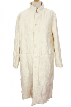 Nostrasantissima Textured Cream Long Buttoned  Coat