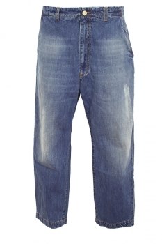 Novemb3r Indigo Distressed, Low Drop Jeans