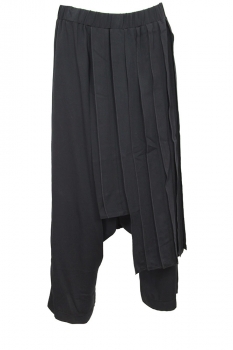 Pal Offner Black Low Drop Trousers with Pleats