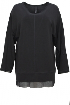 Pal Offner Black Stretch Jersey Top