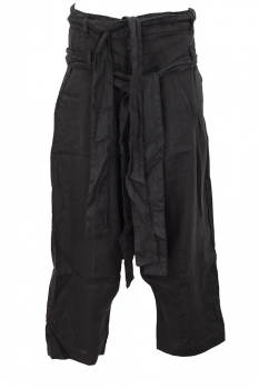 Pal Offner Black Double Belted Trousers