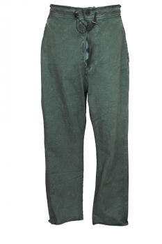 Rundholz Pine Cloud Overdyed Distressed Drawstring Trousers