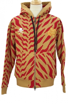 Vivienne Westwood Gold/Red Tiger Hooded Zip Top