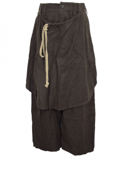 Ziggy Chen Dark Khaki Brown 3 button Jacket with raw edging