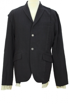 chiahung su Black Hand-Dyed Tailored Jacket