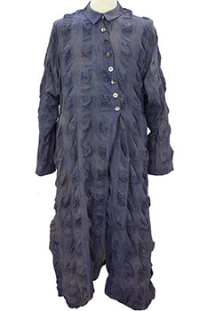 chiahung su Indigo Hand-dyed, wrinkled Coat
