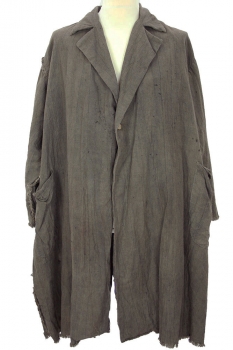 chiahung su Green-Grey Khaki Over-Sized distressed Coat