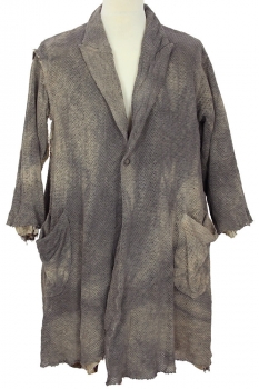 chiahung su Uneven Brown Over-Sized Mesh Coat
