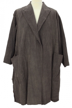 chiahung su Uneven Grey Oversized Hand dyed Coat