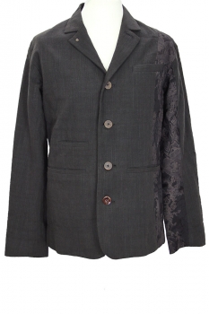 chiahung su Overdyed Black Panelled Jacket