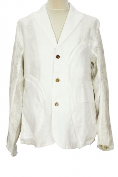 chiahung su White and mottled earth colours Reversible Jacket