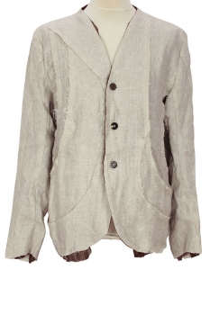 chiahung su Ecru Reversible Slim Fit Patched  Jacket