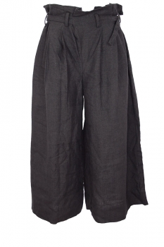 chiahung su Black Hand Woven Wide Trousers