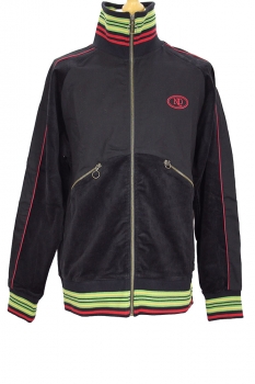 nicholas daley Black Twill and Corduroy Warm-Up Jacket