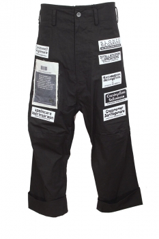 nudemm Black Trousers with Patches