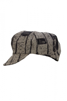 nudemm Black and Beige 6 panel Hat with design