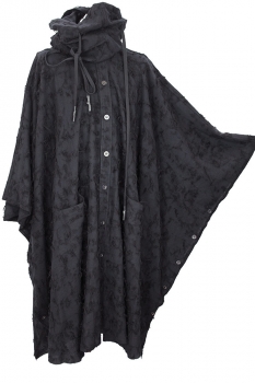 nudemm Black Poncho with matching Snood