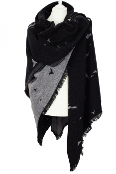 nudemm Black and grey Extra large Shawl