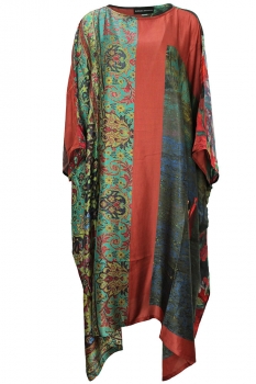 Barbara Bologna Mixed Print Oversized Sleeveless Dress